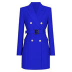 Women's Double Breasted Belted Blazer Dress