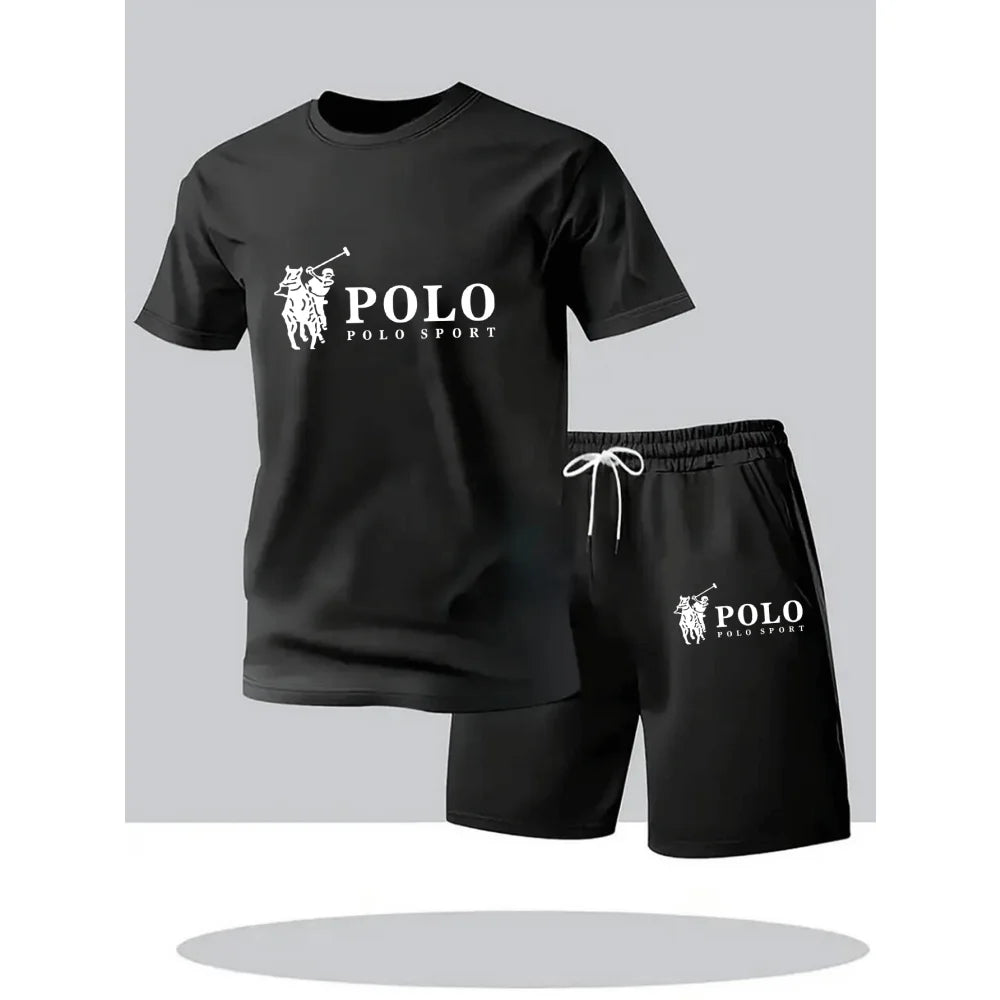 Men's Casual Summer T-Shirt and Shorts Suit Set