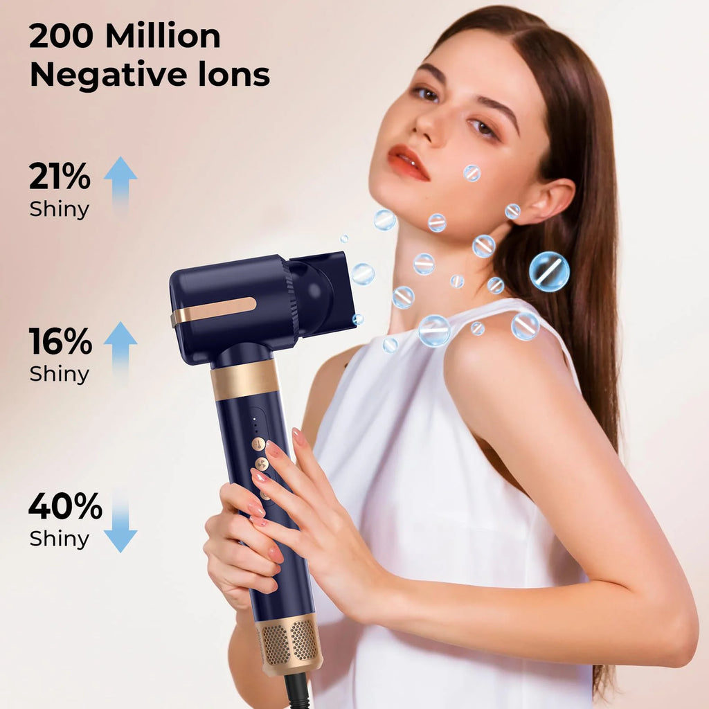 7-in-1 High Speed Ionic Hair Dryer Brush and Auto Curler Set