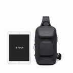 Men's Waterproof Anti-theft USB Crossbody Chest Bag BG-7086