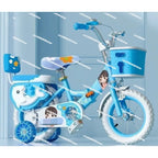 Kids' Foldable Bicycle with Basket and Safety Guardrail