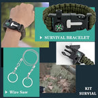 142-Piece Emergency Survival Kit with MOLLE Pocket Pouch