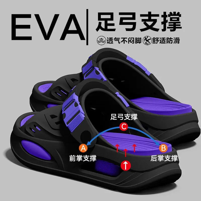 Men's Arch Support EVA Slides Thick Sole Anti-Skid Summer Sandals