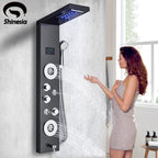 LED Rainfall Shower Panel Tower System with Massage Jets