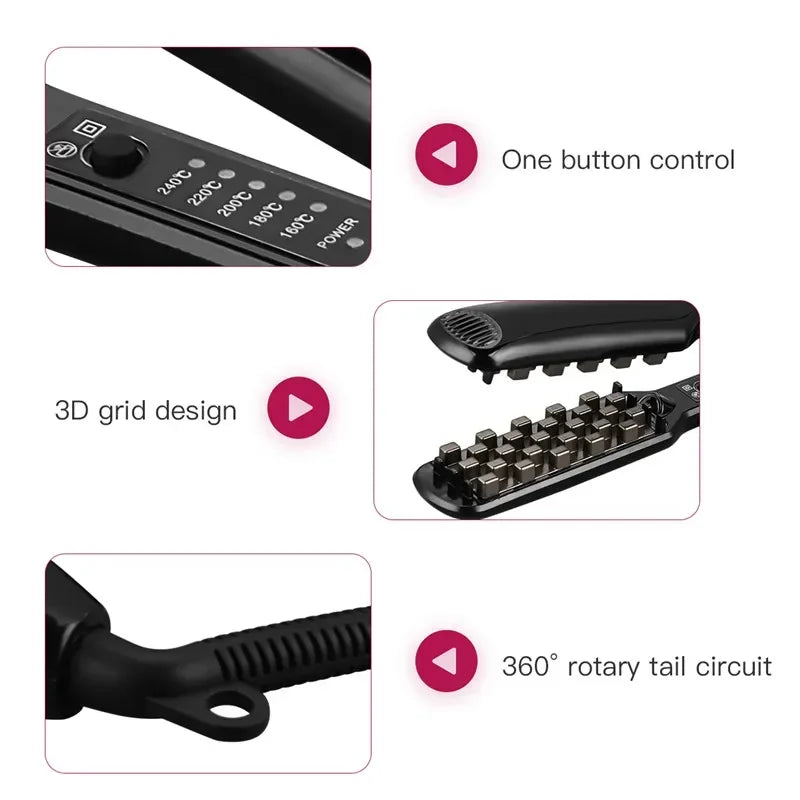 3/4 Inch Volumizing Ceramic Hair Iron Adjustable Temperature Styling Tool