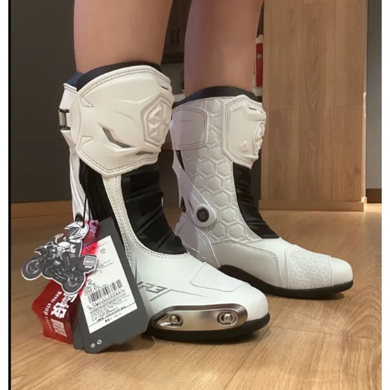 Women's Waterproof Anti-Slip Motorcycle Protective Riding Boots MR003W