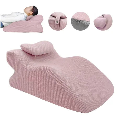 Ergonomic Memory Foam Bed Wedge Pillow with Neck Support