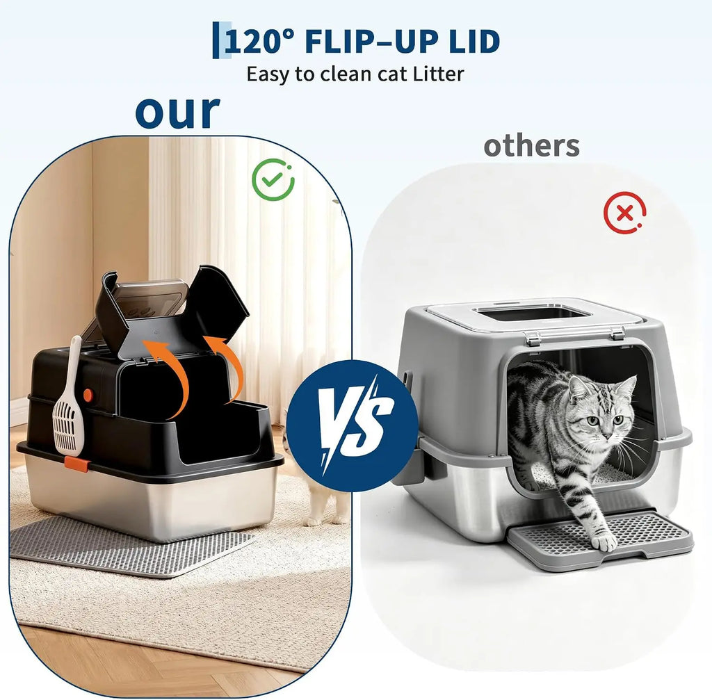 Non Stick Stainless Steel Cat Litter Box