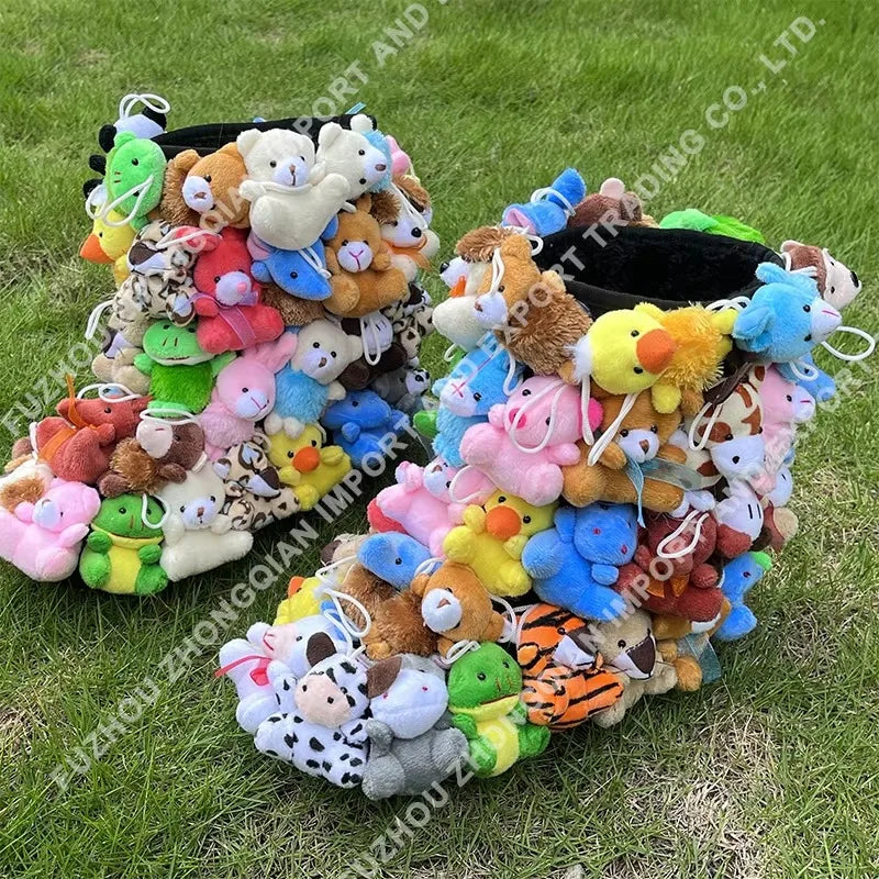 Plush Teddy Bear Snow Boots Unisex Ankle Length
