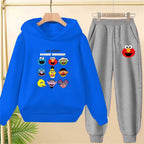 Kids' Printed Hooded Sweatshirt Pants Two-Piece Set