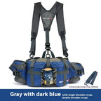 Waterproof Hiking Waist Bag with Reflective Strip and 1.3-Gallon Capacity