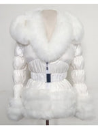 Women's Thick Warm Hooded Faux Fur Coat Y333