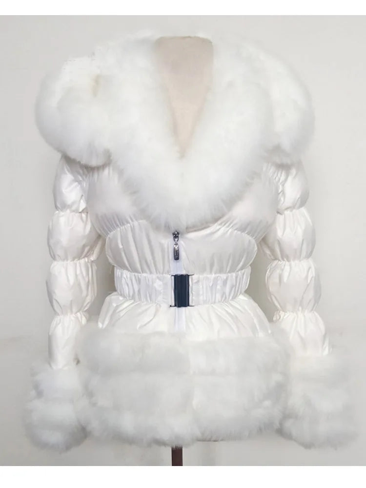 Women's Thick Warm Hooded Faux Fur Coat Y333