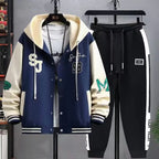 Men's Casual Hooded Sweatshirt and Jogger Pants Tracksuit Set