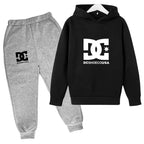 Kids' Casual Simple Print Hoodie Pants Two-Piece Set