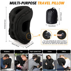 Inflatable Neck Pillow with Eye Mask and Earplugs