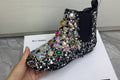 Women's Rhinestone Flat Ankle Boots Plush Winter Snow Shoes