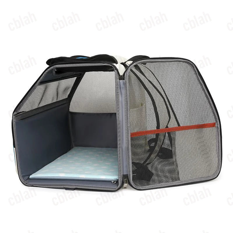 Portable Breathable Foldable Rolling Pet Trolley Backpack