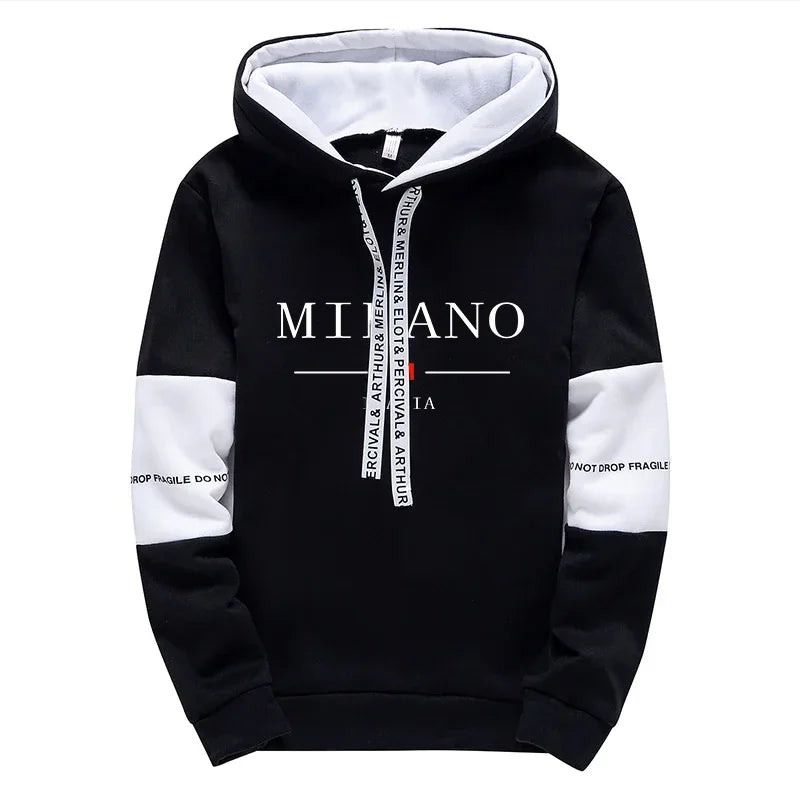 Men's Casual Printed Hoodie and Jogger Pants Tracksuit Set