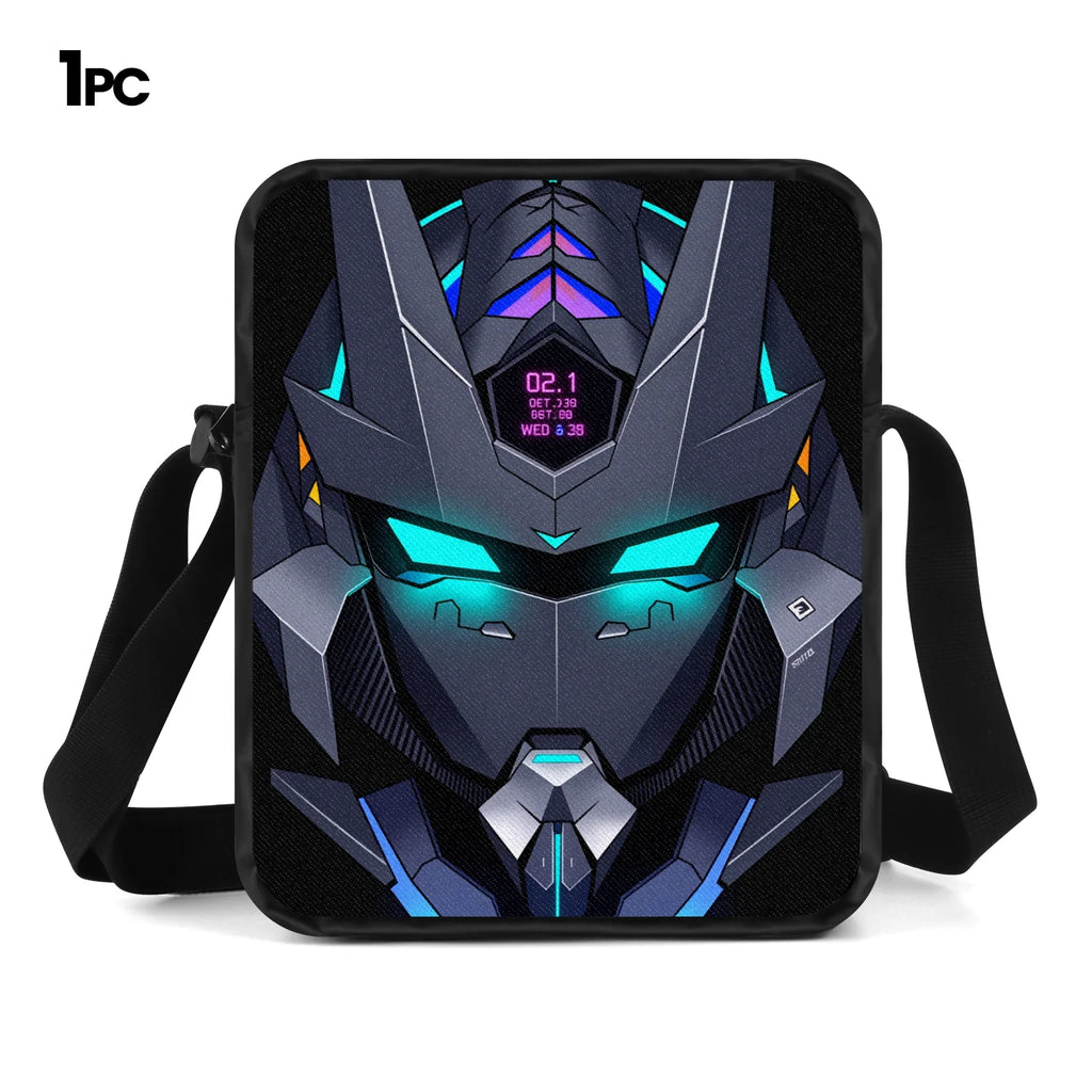 Unisex Futuristic Mecha Backpack 3-Piece Bag Set
