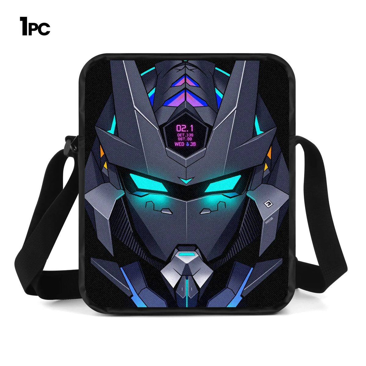 Unisex Futuristic Mecha Backpack 3-Piece Bag Set