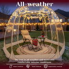 Instant Pop-Up Bubble Tent and Weatherproof Igloo Screen House Beige