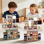 Kids Simulation Kitchen Counter Light Spray Playset Toy Set