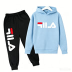 Kids' Casual Sports Hoodie Pants Two-Piece Set