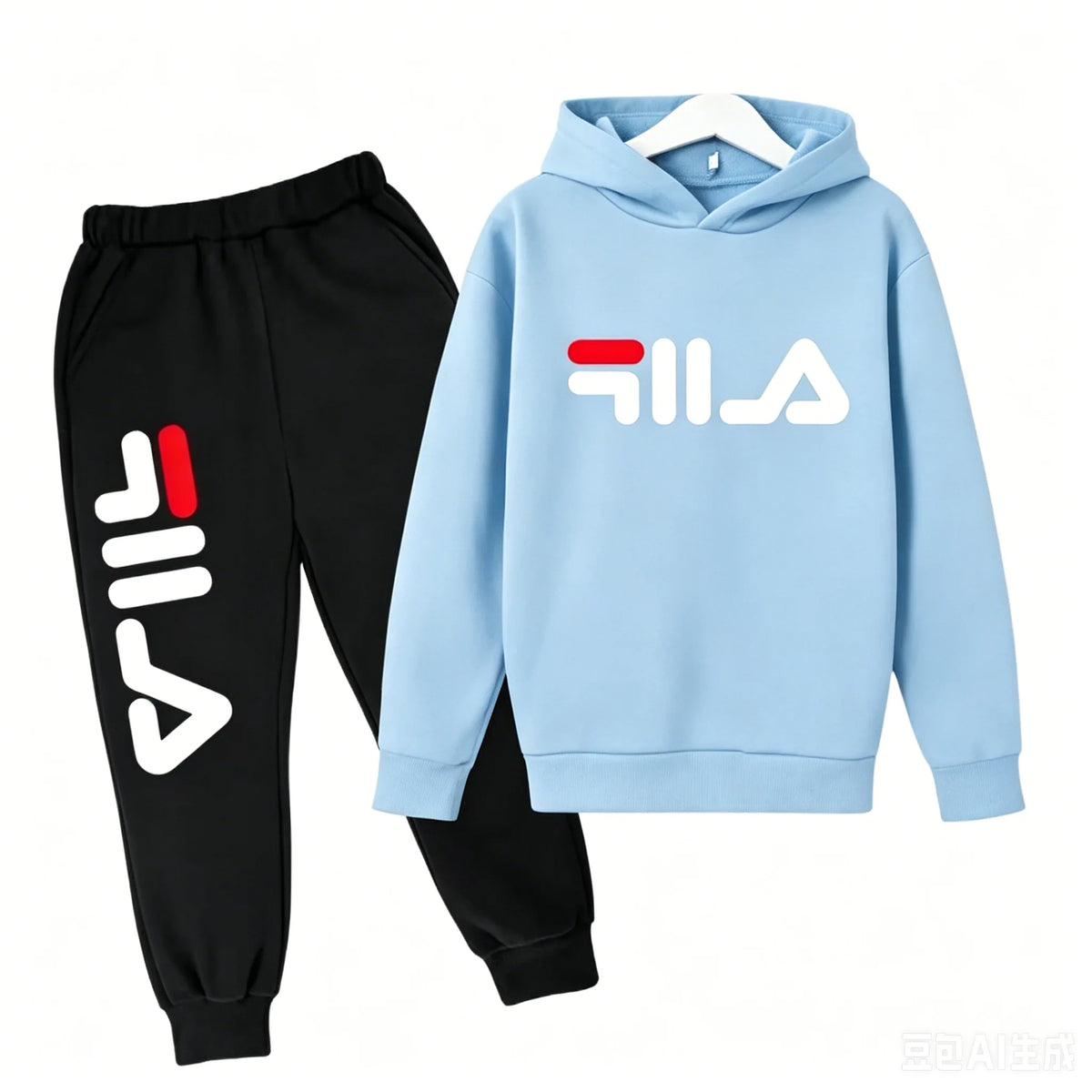 Kids' Casual Sports Hoodie Pants Two-Piece Set