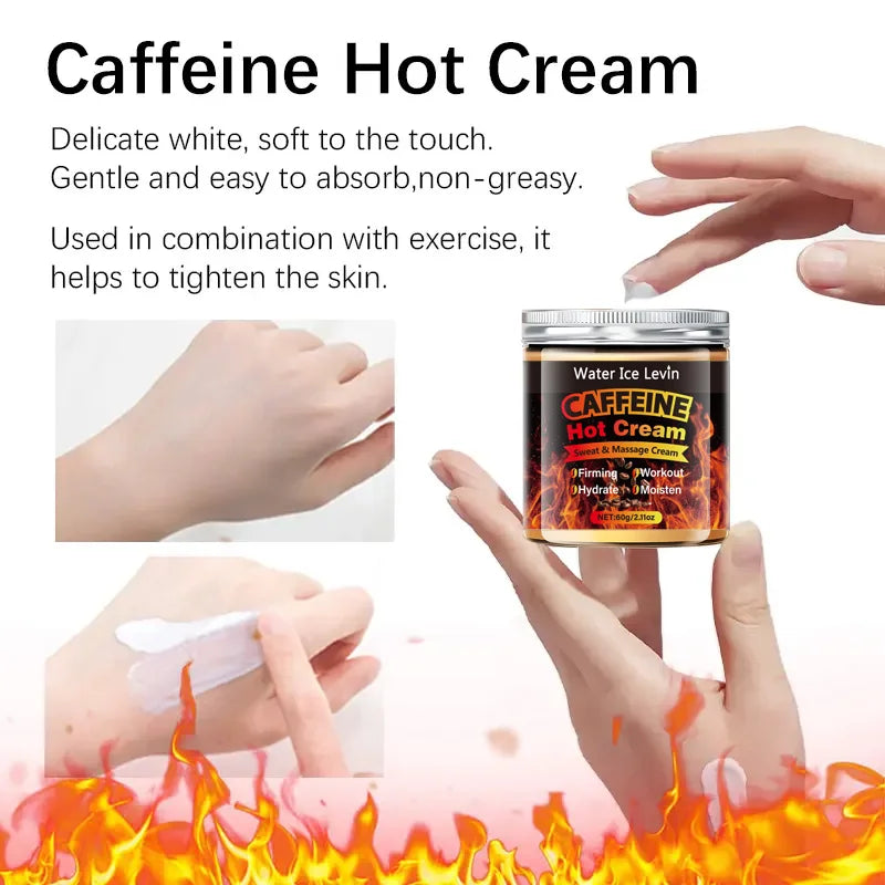 Unisex Caffeine Thermal Firming Massage Body Cream 2.1 oz