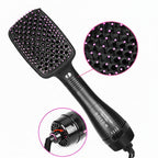 One-Step Hair Dryer and Volumizer Brush Negative Ion Straightener Black