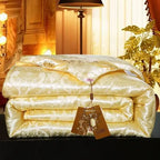 Mulberry Silk Jacquard Duvet Cover and Satin Bedding Set