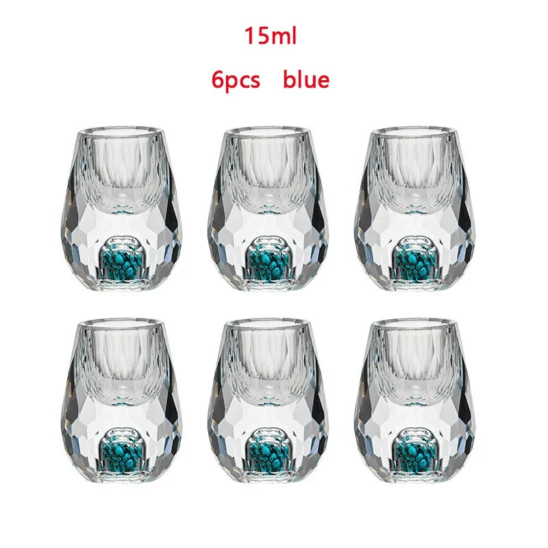 Diamond Crystal Liquor Shot Glasses and Spirit Dispenser Set