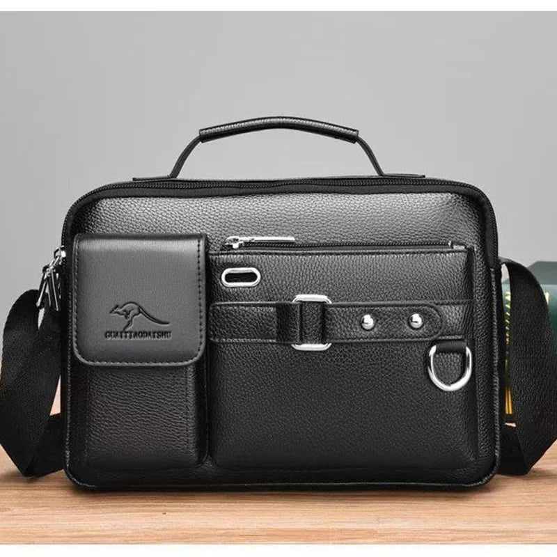 Men's Waterproof Retro Large Capacity Laptop Messenger Bag 88155