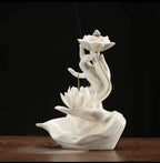 Buddha's Hand Lotus LED Backflow Incense Burner and Tabletop Ornament