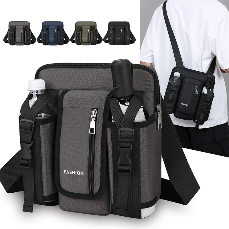 Men's Fashion Oxford Flap Pocket Crossbody Messenger Bag