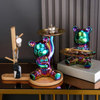 Plating Bear Ceramic Storage Box and Tabletop Ornament