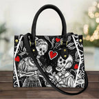 Women's Skull Pattern Faux Leather Shoulder Tote Bag