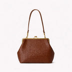 Women's Retro Kiss Lock Frame Shoulder Clutch Bag