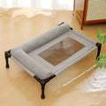 Cooling Dog Cot Bed with Pillow Breathable Mesh Washable Pet Furniture
