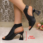 Open Toe High Heel Sandals for Women Comfortable Elegant Pumps