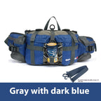 Waterproof Hiking Waist Bag with Reflective Strip and 1.3-Gallon Capacity
