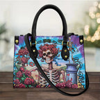 Women's Skull Pattern Faux Leather Shoulder Tote Bag