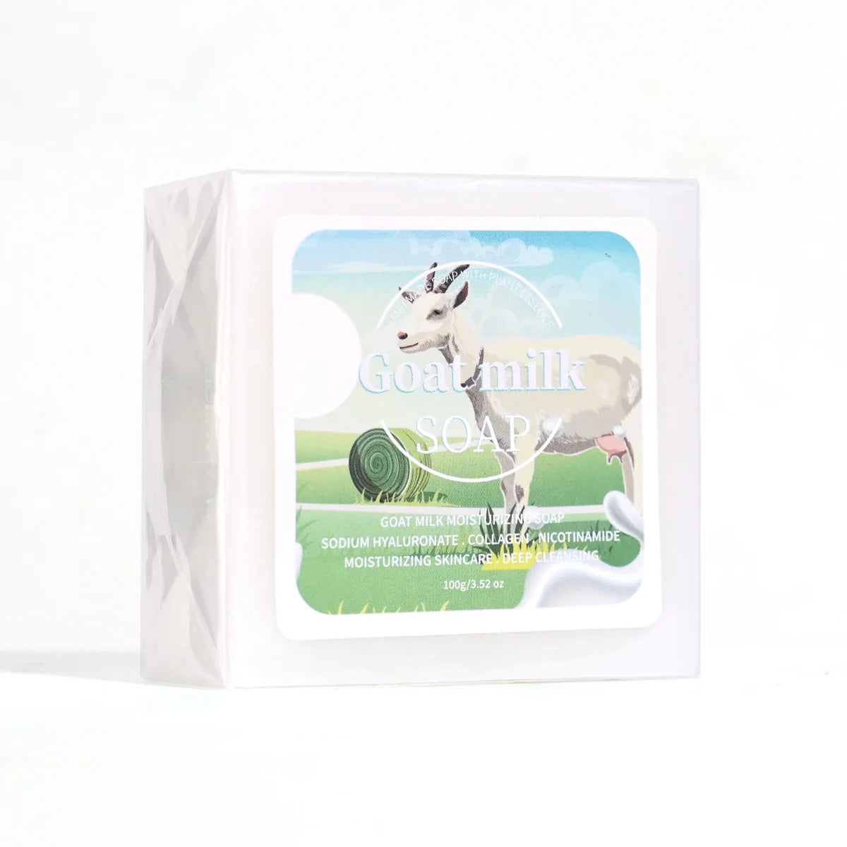Unisex Niacinamide Goat Milk Collagen Cleansing Soap Bar 3.5 oz