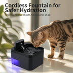 Wireless Cat Water Fountain with Sensor and Battery Power
