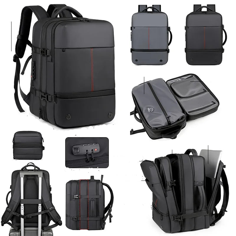 Men's Expandable Large Capacity Travel Business Backpack