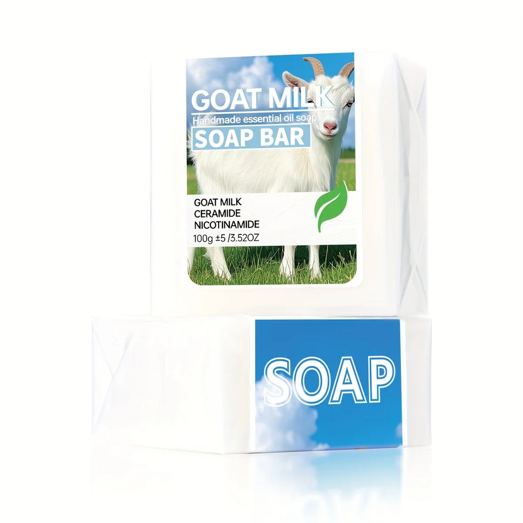 Unisex Goat Milk Ceramide Cleansing Soap Bar 2-Pack