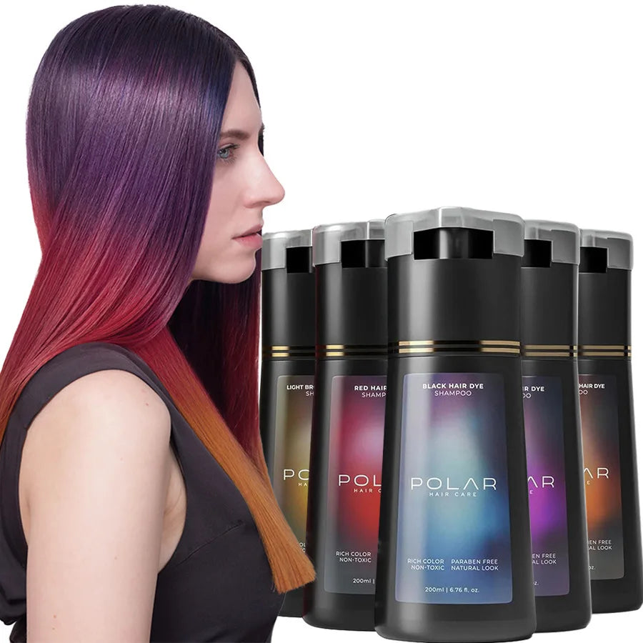 Unisex Natural Semi-Permanent Gray Hair Dye Shampoo 6.8 fl oz