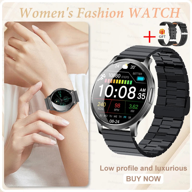 Women's Smart Watch with 1.32" AMOLED Touchscreen and Bluetooth Call