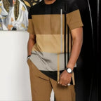 Men's Oversized 3D Printed T-Shirt and Pants 2-Piece Set